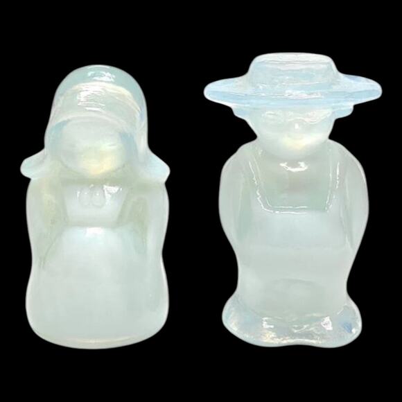 Eli & Sarah Amish Children Figurine Boyds Glass 1997 White Marshmallow B378 - Picture 3 of 10